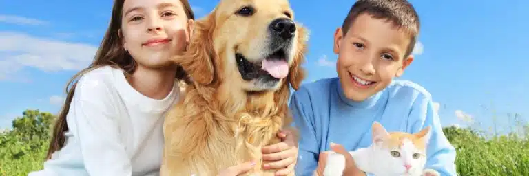 Chats et chiens, les meilleurs amis des enfants